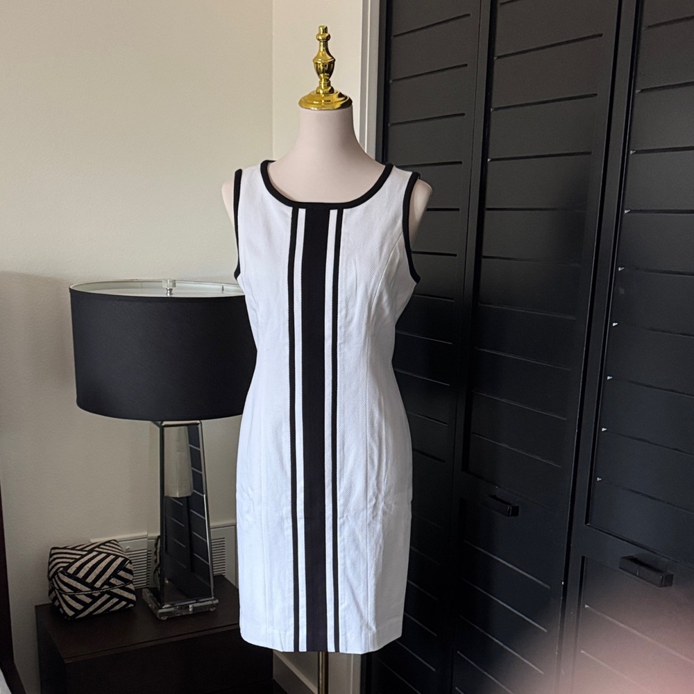 Talbots Black and White Mini Dress